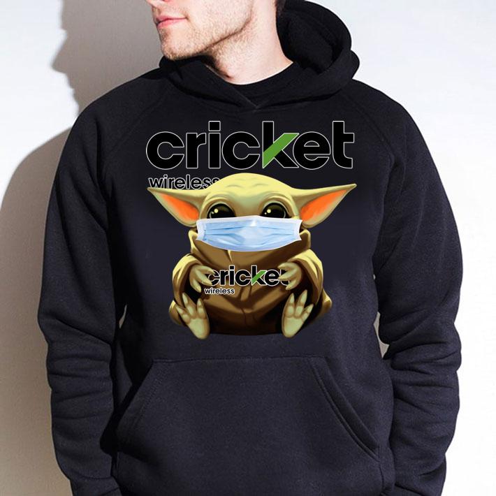 Baby Yoda Mask Hugging Cricket Wireless tshirt hoodie, sweatshirt
