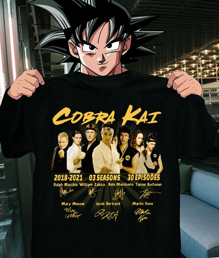 All character Cobra Kai 2018-2021 3 seasons 30 episodes signed t-shirt