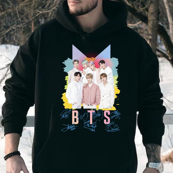 BTS Korean Kpop Idols Dynamite Signatures t-shirt
