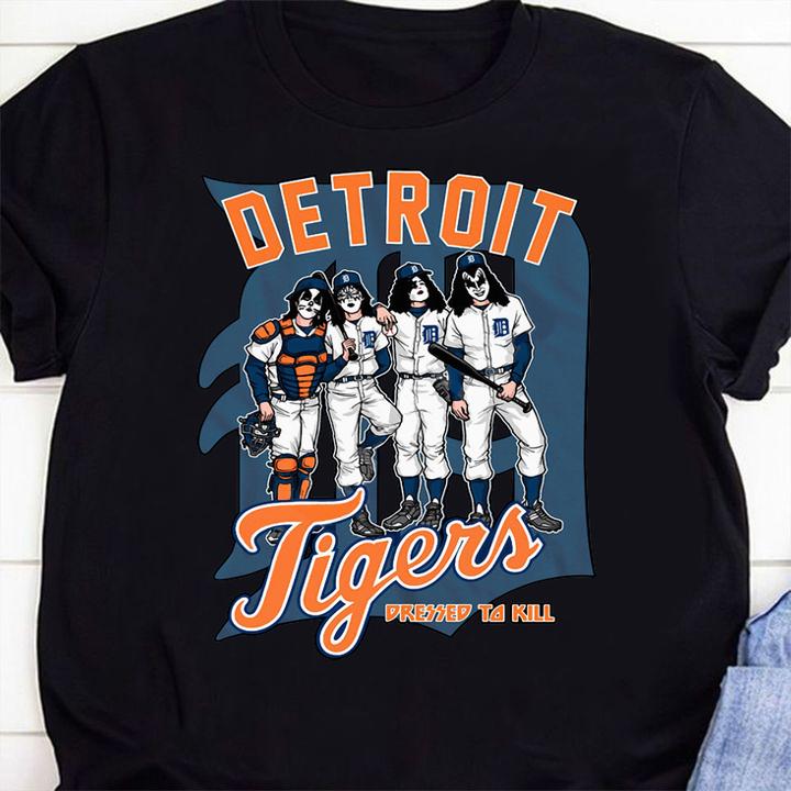 Detroit Tigers Dressed to Kill Kiss t-shirt 1