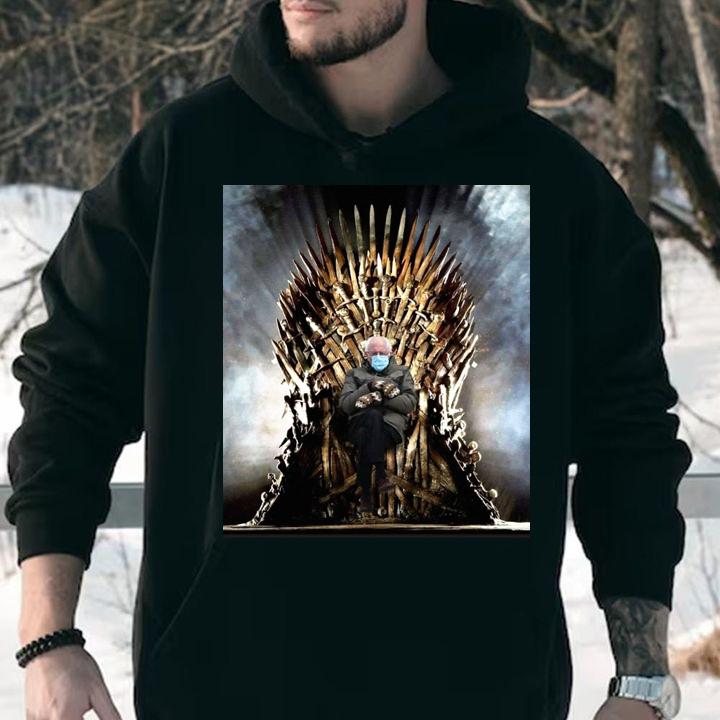 Bernie Sanders Mittens Sitting Iron Throne Inauguration Meme Game Of Thrones t-shirt