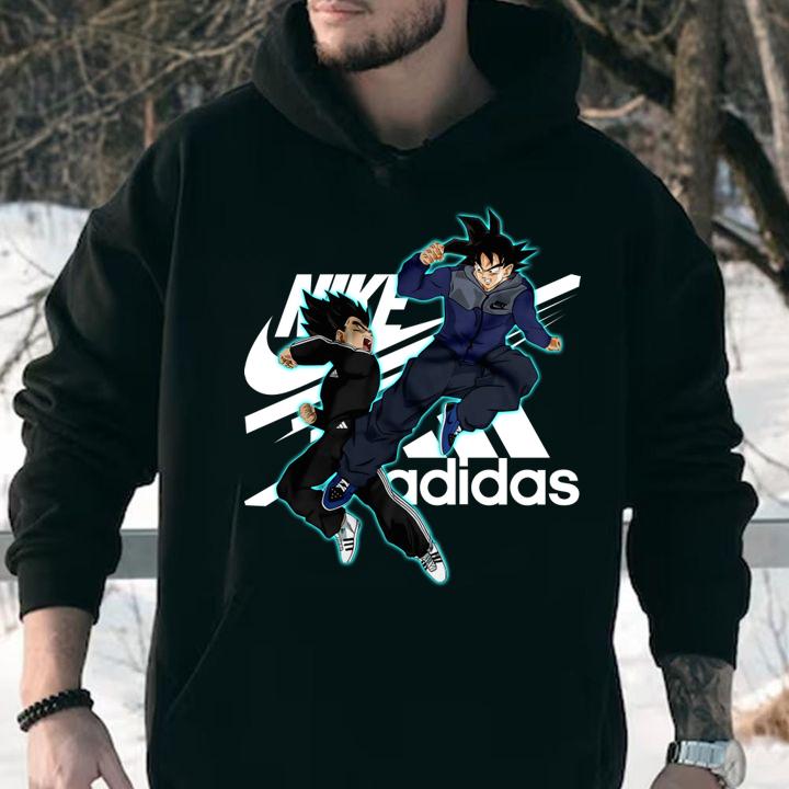 Dragon Ball Z Son Goku Nike Logo Adidas t-shirt