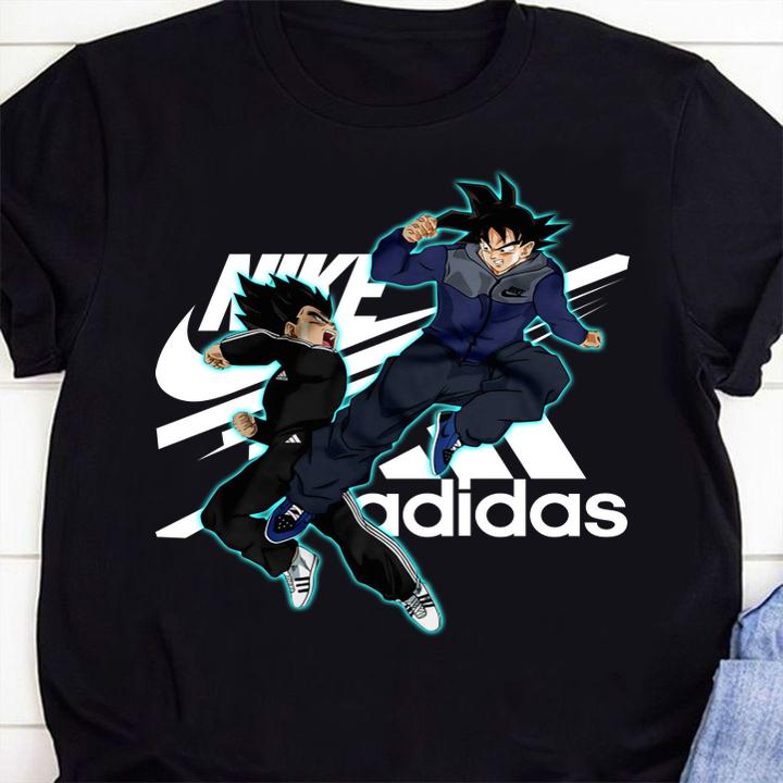 Dragon Ball Z Son Goku Nike Logo Adidas t-shirt 1