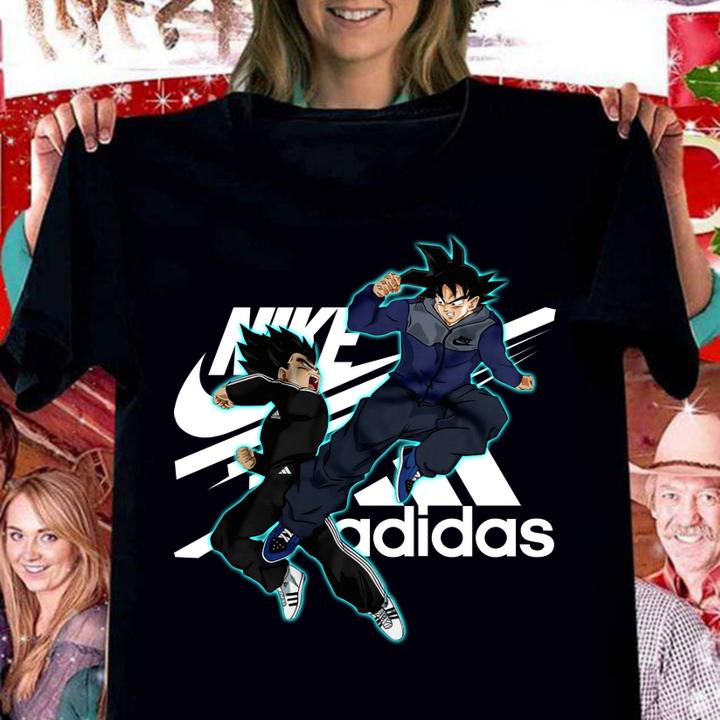 Dragon Ball Z Son Goku Nike Logo Adidas t-shirt