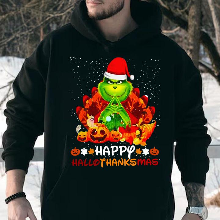 Grich christmas Happy hallothanksmas t-shirt