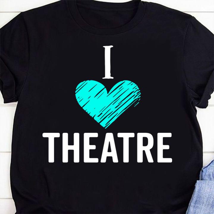 Beautiful I Love Theatre Heart Broadway Musical Acting Christmas sweater t-shirt 1