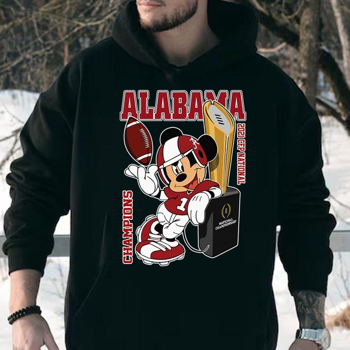 Mickey mouse Alabama Crimson Tide Champions 2021 CFP National t-shirt