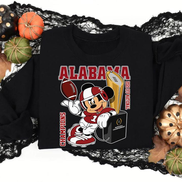 Mickey mouse Alabama Crimson Tide Champions 2021 CFP National t-shirt