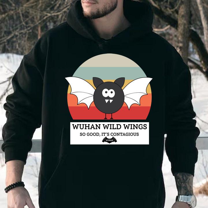 Vintage Bat Wuhan Wild Wings So Good It's Contagious Covid-19 t-shirt