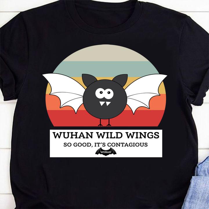 Vintage Bat Wuhan Wild Wings So Good It's Contagious Covid-19 t-shirt 1