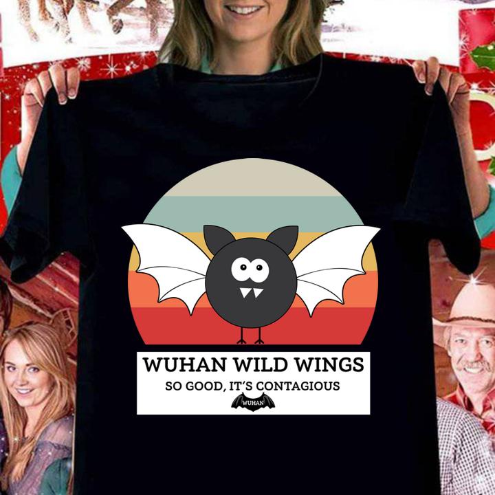Vintage Bat Wuhan Wild Wings So Good It's Contagious Covid-19 t-shirt
