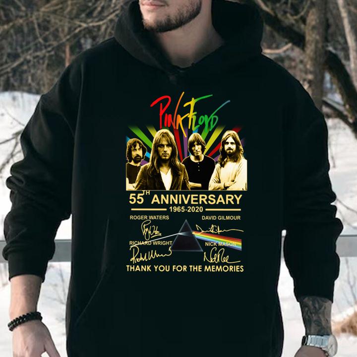 Pink Floyd 55th anniversary 1965-2020 signatures thank you for the memories t-shirt