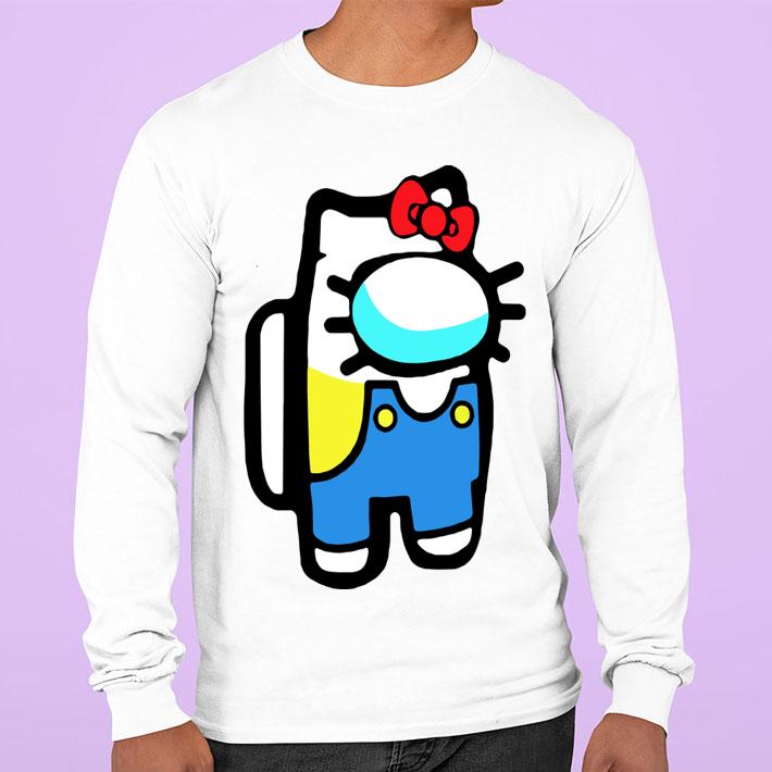 Hello Kitty Cat Crewmate Character Among Us Gaming t-shirt