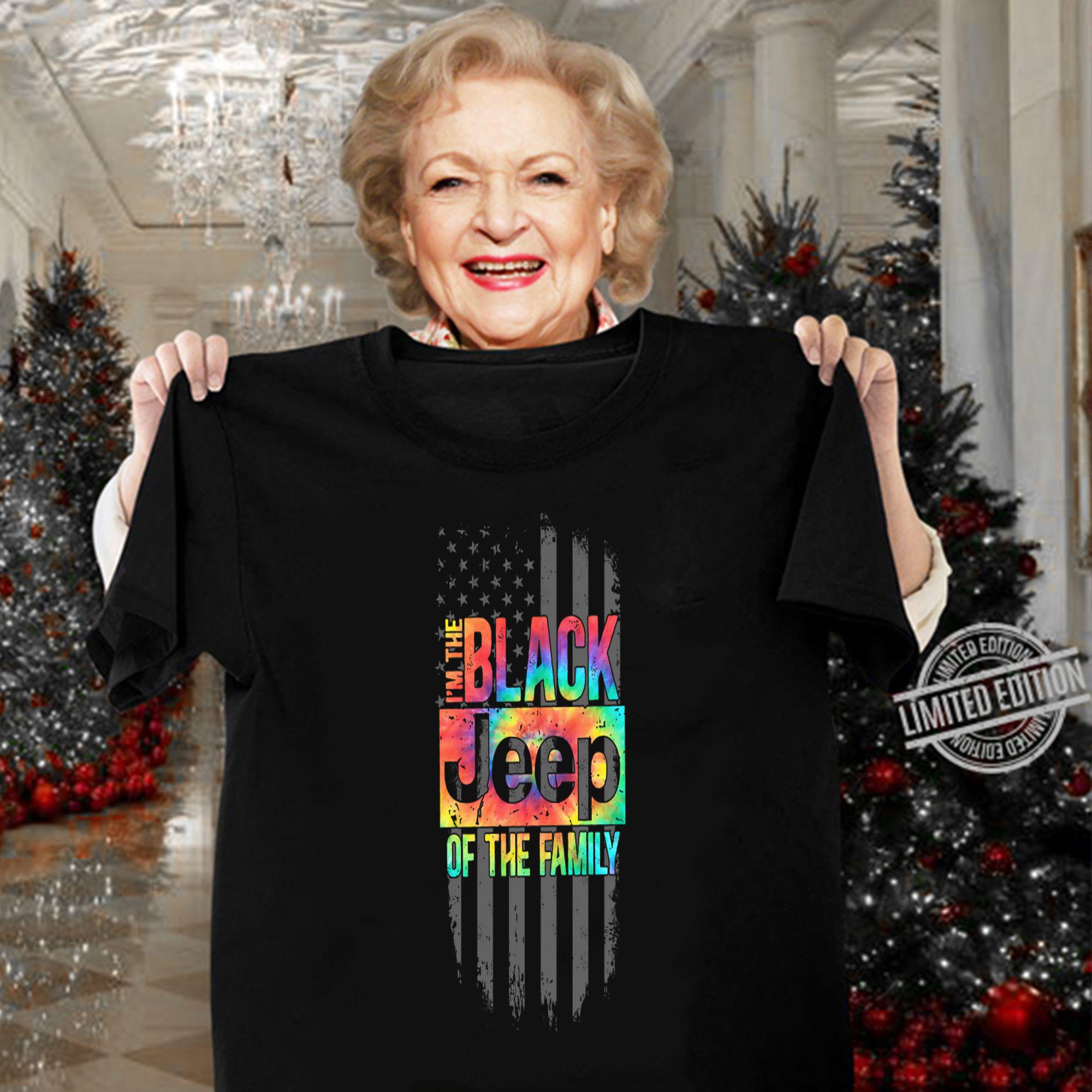 America flag I'm the black jeep of the family t-shirt
