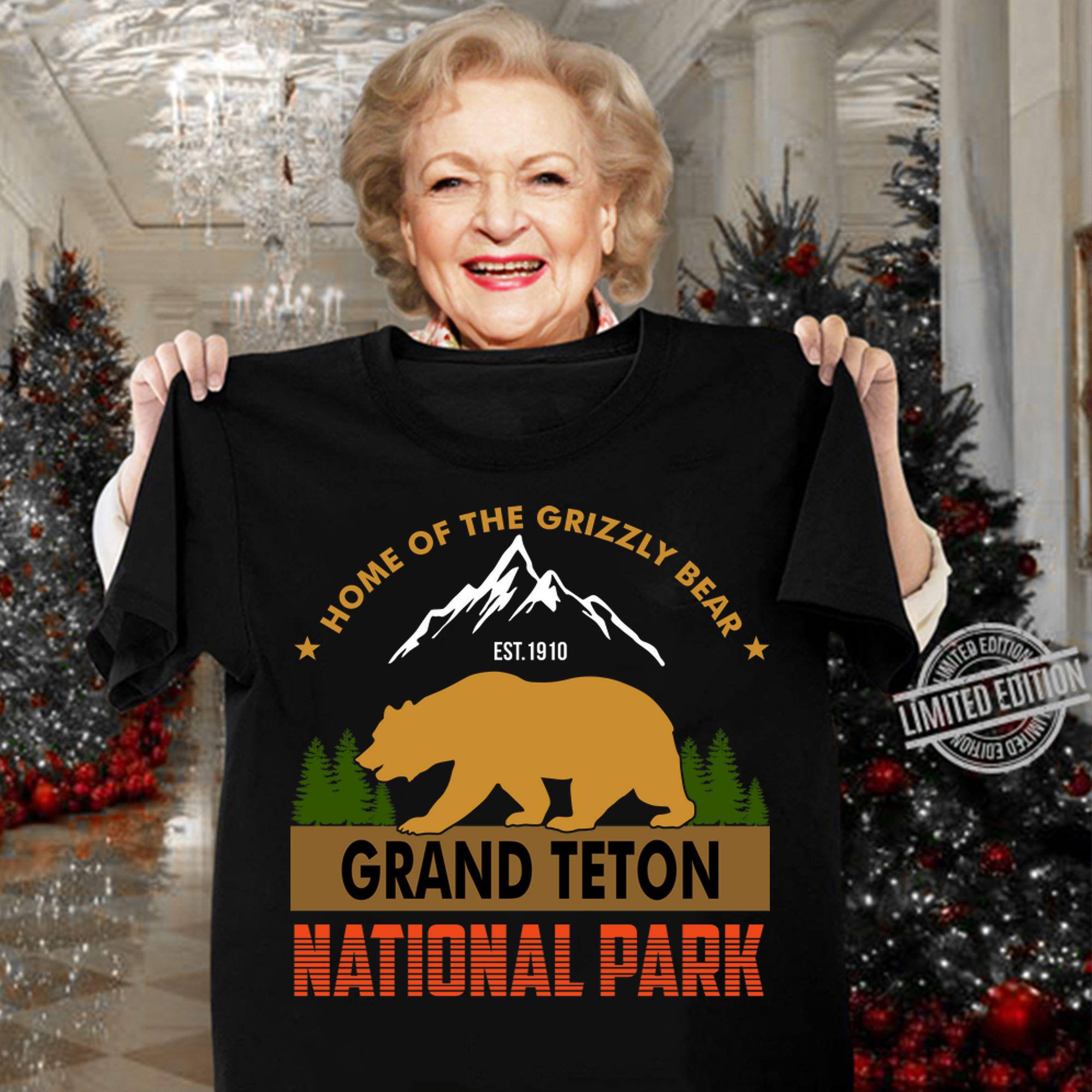 Home of the grizzly bear est 1910 grand teton national park t-shirt
