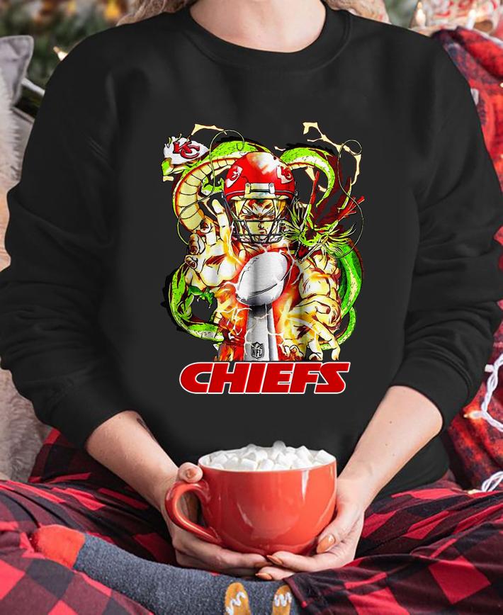 Kansas City Chiefs Son Goku Kamehameha Super Bowl Dragon ball t-shirt