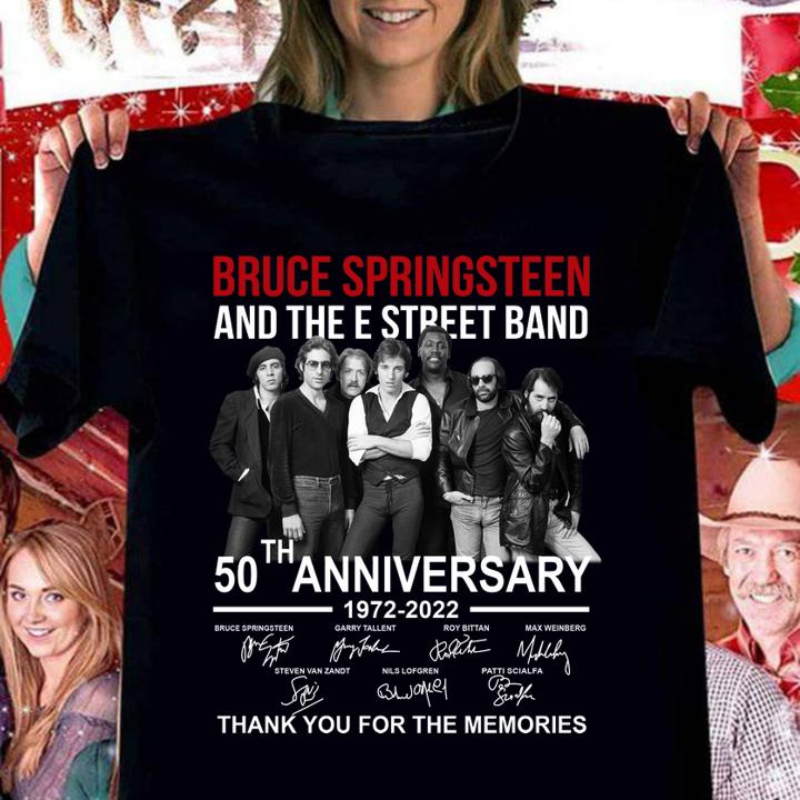 Bruce Springsteen and The E Street Band 50th anniversary 1972-2022 signed thank you memories t-shirt