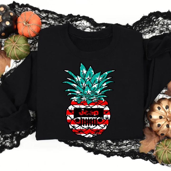 Jeep pineapple American flag t-shirt
