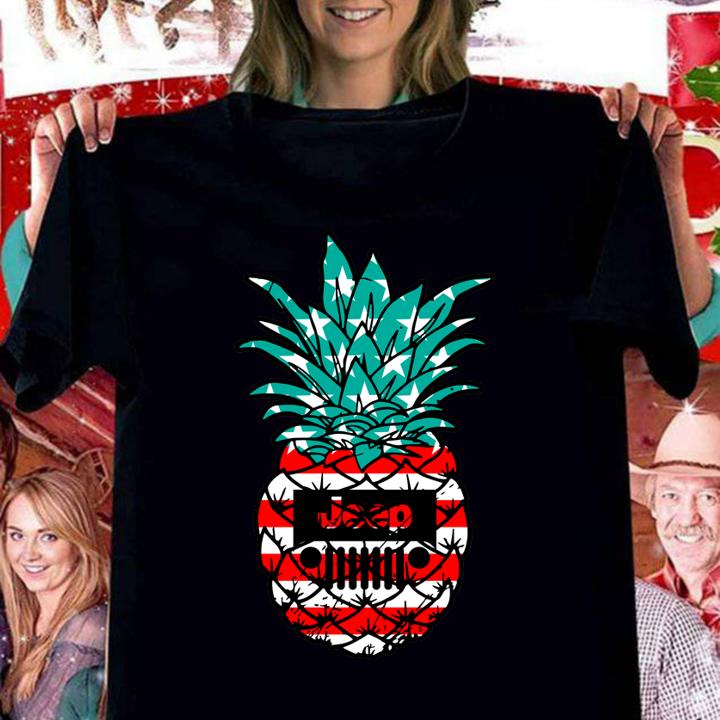 Jeep pineapple American flag t-shirt