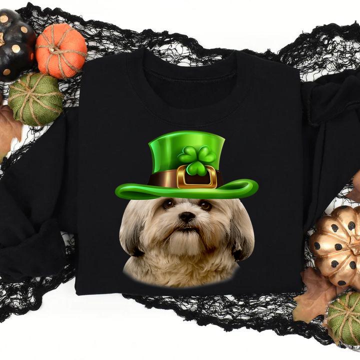 Beautiful Dog Lover Gifts Cool St Patrick's Day Shih Tzu t-shirt