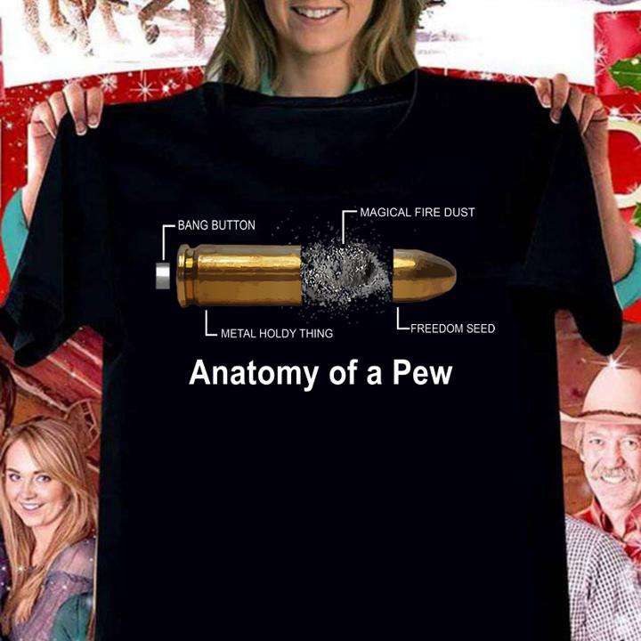 Anatomy Of A Pew Labeled t-shirt