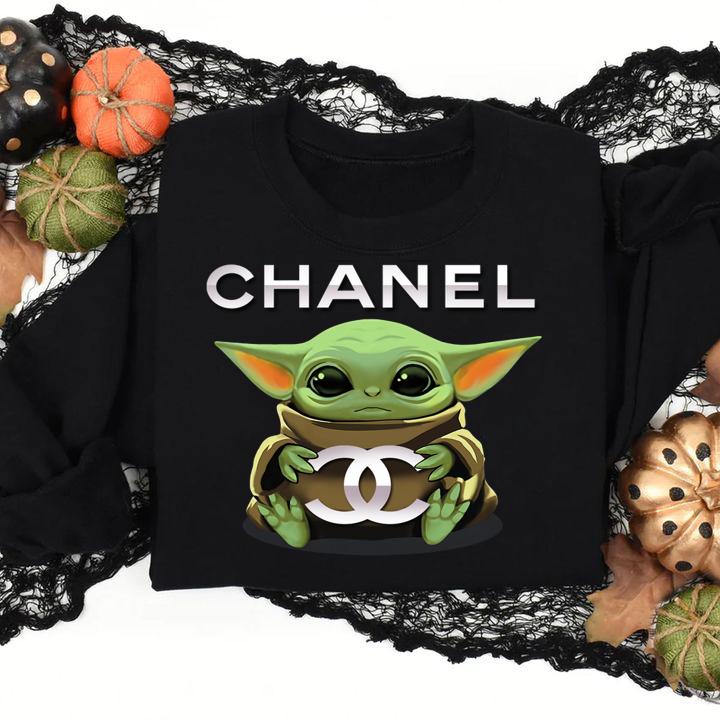 Baby Yoda Hugging Chanel t-shirt