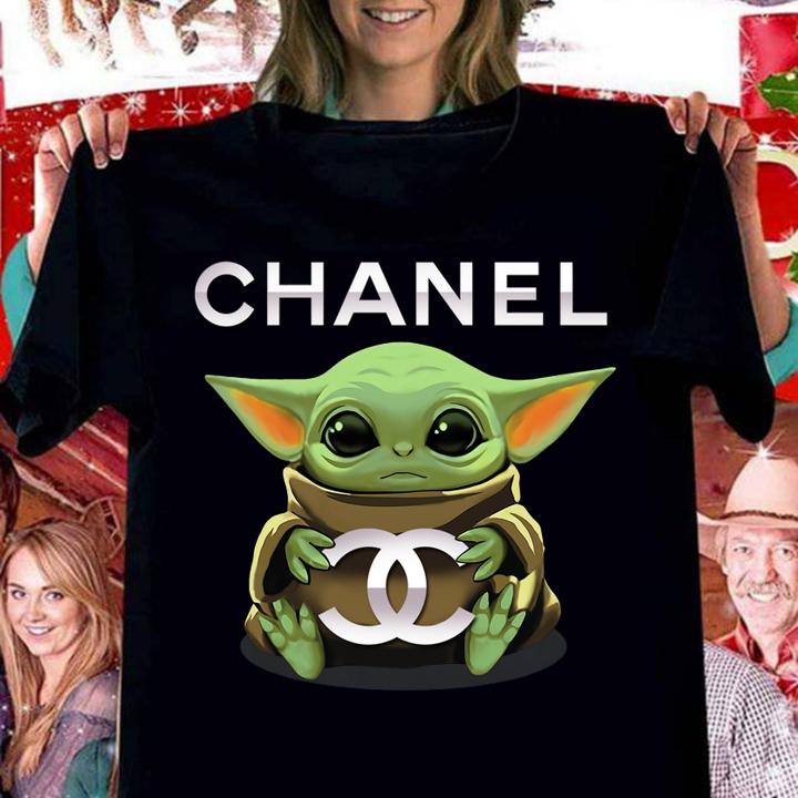 Baby Yoda Hugging Chanel t-shirt
