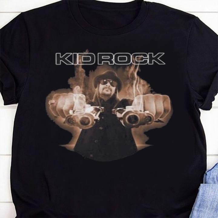 Kid Rock Shoots Gun Gift Fans t-shirt 83 Clothing