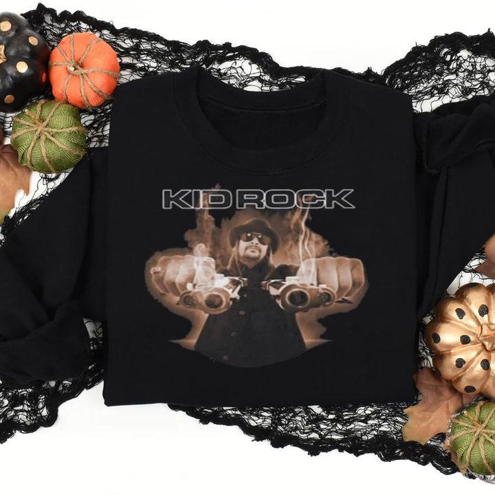 Kid Rock Shoots Gun Gift Fans t-shirt