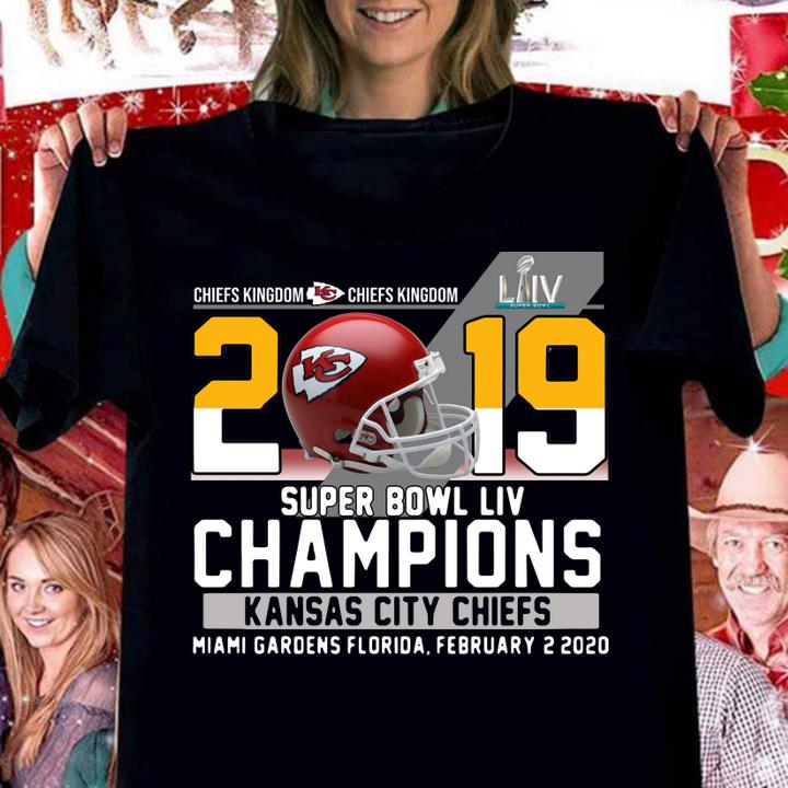 2019 Super Bowl LIV Champions Kansas City Chiefs Miami Gardens Florida February 2 2020 t-shirt
