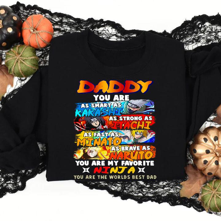 Daddy As Naruto Itachi Kakashi Minato t-shirt