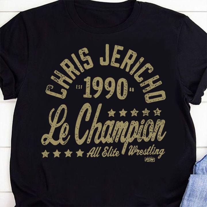 Aew Chris Jericho 1990 Le Champion t-shirt 1 Clothing, Thebeatlestshirt News
