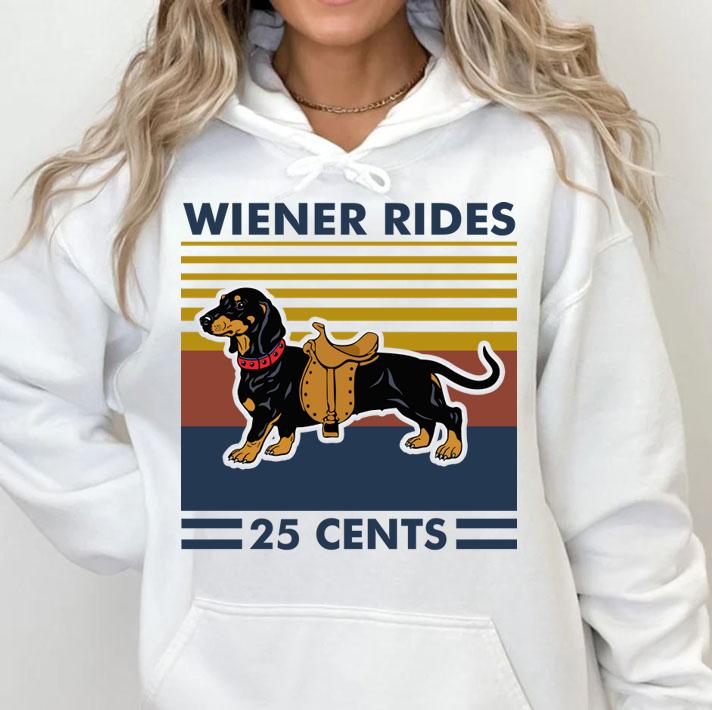 Dachshund Wiener Rides 25 Cents Vintage Retro t-shirt