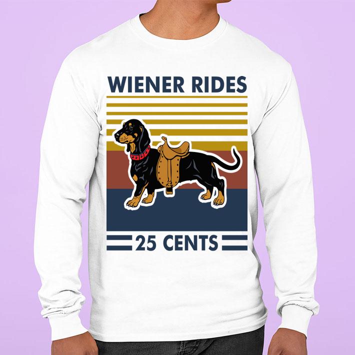 Dachshund Wiener Rides 25 Cents Vintage Retro t-shirt