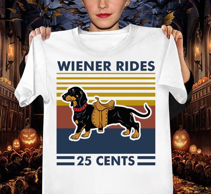 Dachshund Wiener Rides 25 Cents Vintage Retro t-shirt