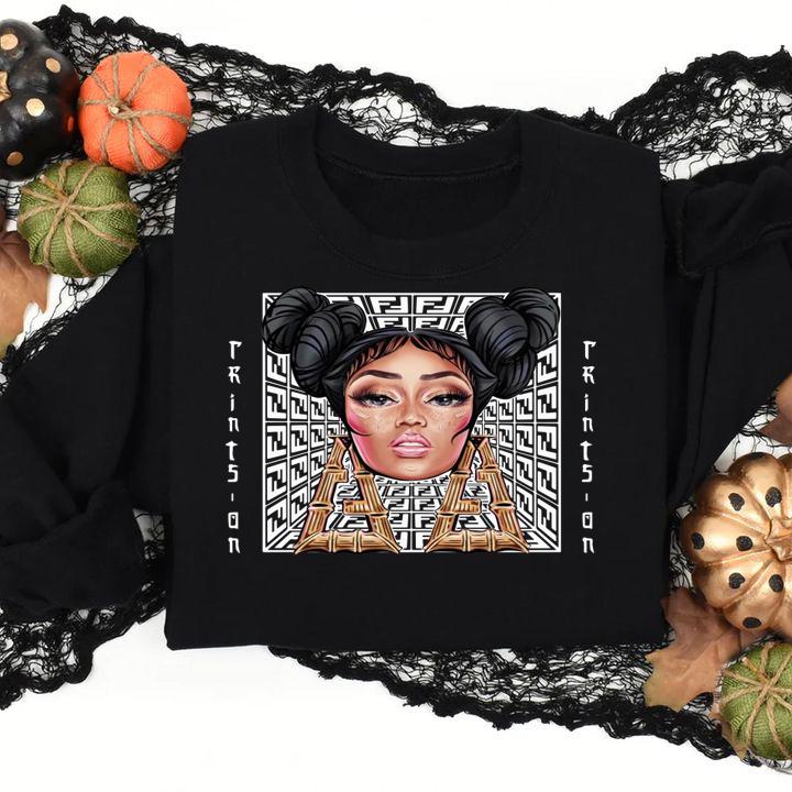 Nicki Minaj Fendi Prints On t-shirt
