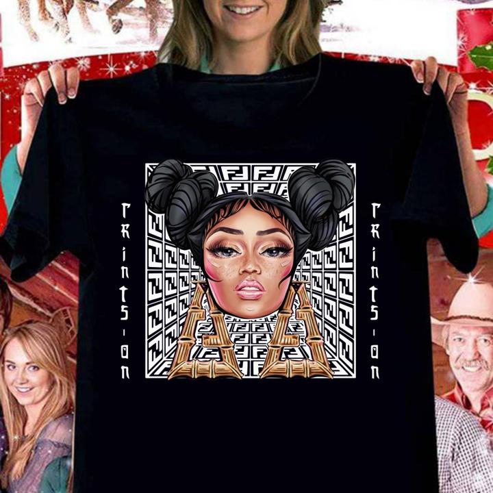 Nicki Minaj Fendi Prints On t-shirt