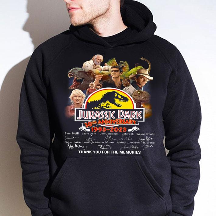 Jurassic Park 30th Anniversary 1993-2023 Signature Thank You For The Memories t-shirt