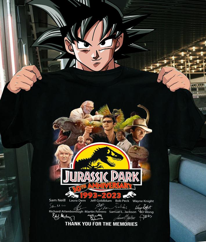 Jurassic Park 30th Anniversary 1993-2023 Signature Thank You For The Memories t-shirt