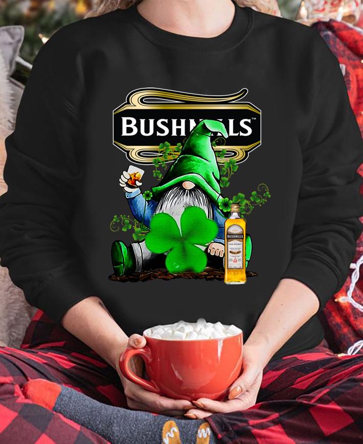 Gnome and Bushmills Irish Whiskey shamrock St Patrick’s Day t-shirt sweatshirt