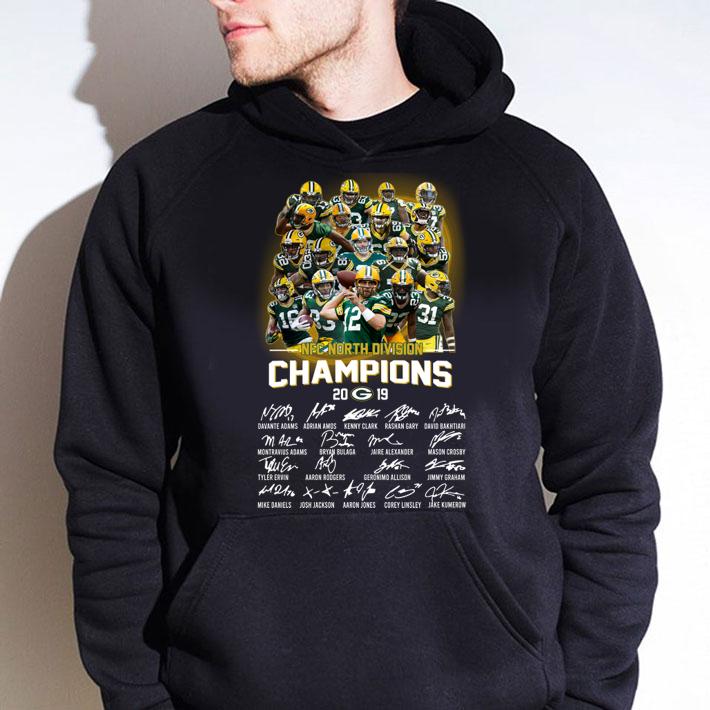 NFC North Division Champions 2019 Green Bay Packers all signed t-shirt hoodie