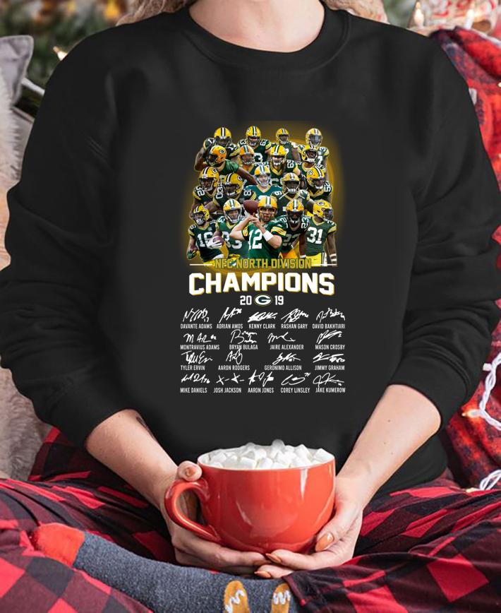 NFC North Division Champions 2019 Green Bay Packers all signed t-shirt sweatshirt