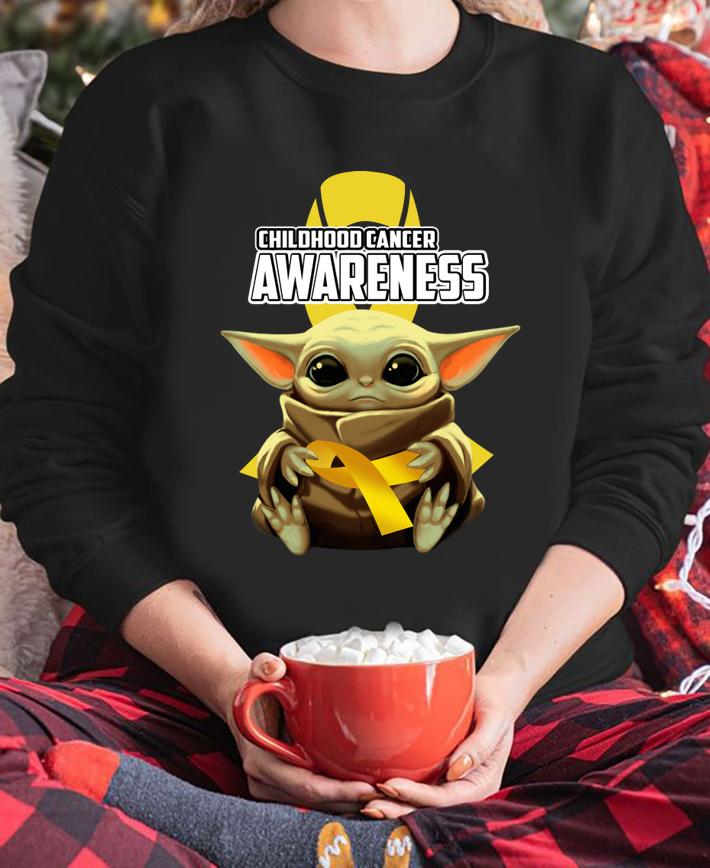 Baby Yoda Hug Childhood Cancer Awareness Star Wars Mandalorian t-shirt 3 Baby Yoda Hug Childhood Cancer Awareness Star Wars Mandalorian t-shirt 3