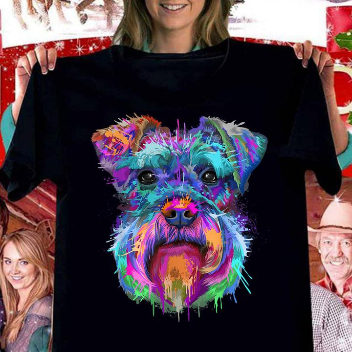 Hot Colorful Schnauzer t-shirt