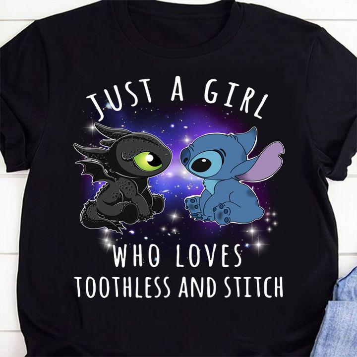 Just a girl who loves Toothless and Stitch t-shirt 38 Trending fashion news