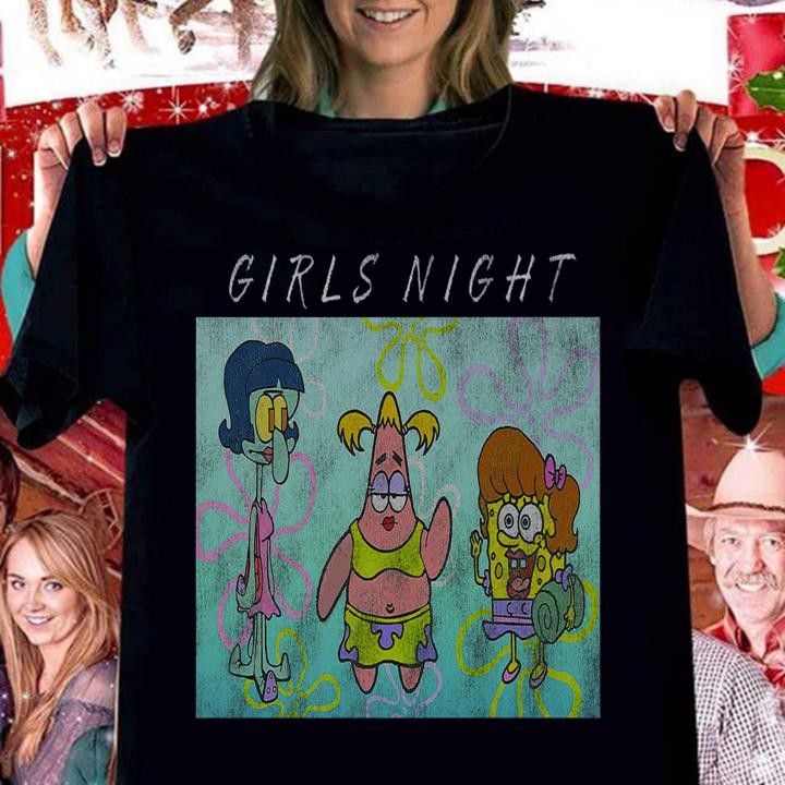 SpongeBob SquarePants Patrick Squidward Girls Night t-shirt