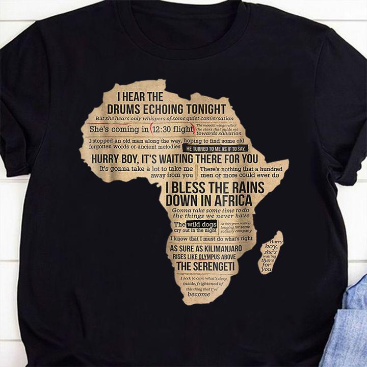 Bless Africa Rains On Toto I Hear The Drums Echoing Tonight I Bless the Rains Down In Africa t-shirt 32 Trending fashion news
