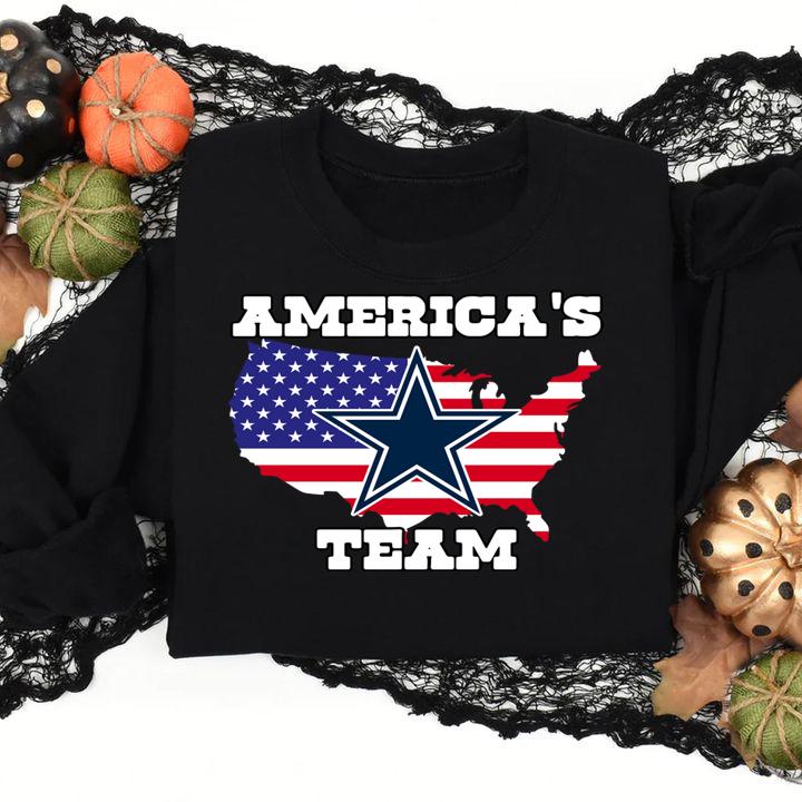 Americas Team American Flag Veteran Independence Day Dallas Cowboys t-shirt
