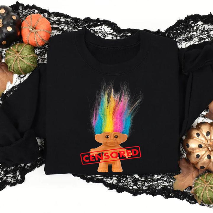 Dreamworks Trolls Censored Rainbow Hair Censored t-shirt