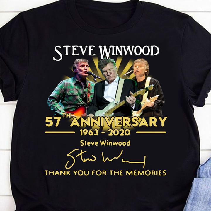 Steve Winwood 57th Anniversary 1963 2020 Thank You For The Memories Signatures t-shirt 10 Trending fashion news